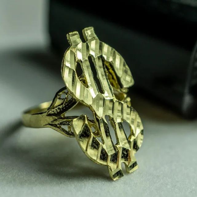 [Copy]Dad Ring Gold Plated Nugget Ring