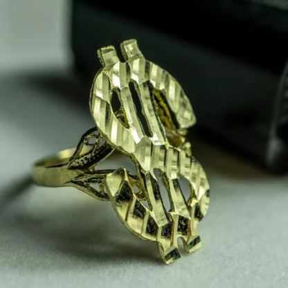 [Copy]Dad Ring Gold Plated Nugget Ring