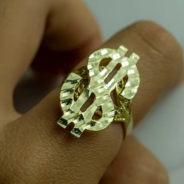 [Copy]Dad Ring Gold Plated Nugget Ring