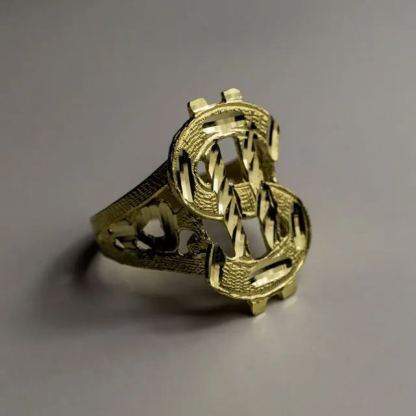 [Copy]Dad Ring Gold Plated Nugget Ring
