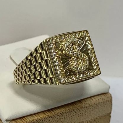 Dollar Sign Money Ring Watch Band Style Zirconia Ring