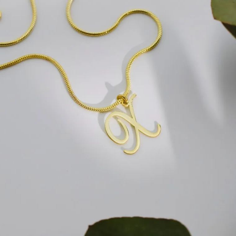 [Copy]Diamond Cut Personalized Initial Necklace With Birthstone