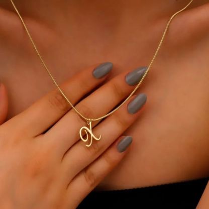 [Copy]Diamond Cut Personalized Initial Necklace With Birthstone