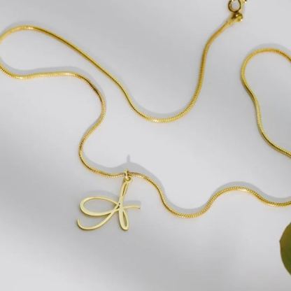 [Copy]Diamond Cut Personalized Initial Necklace With Birthstone