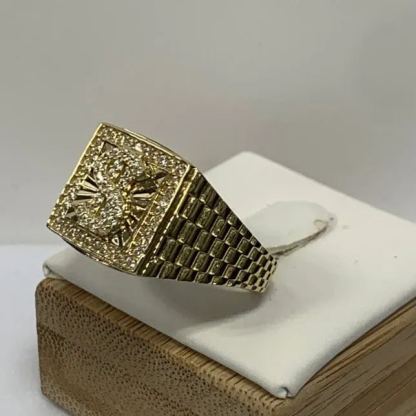 Dollar Sign Money Ring Watch Band Style Zirconia Ring