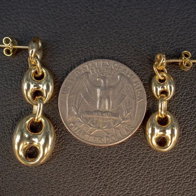 [Copy]Puffed Mariner Stud Earrings Earrings Gold Plated Earrings