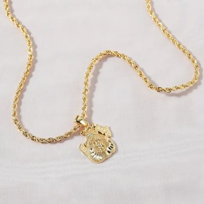 Gold Plated Money Bag Lucky Charm Pendant Necklace 