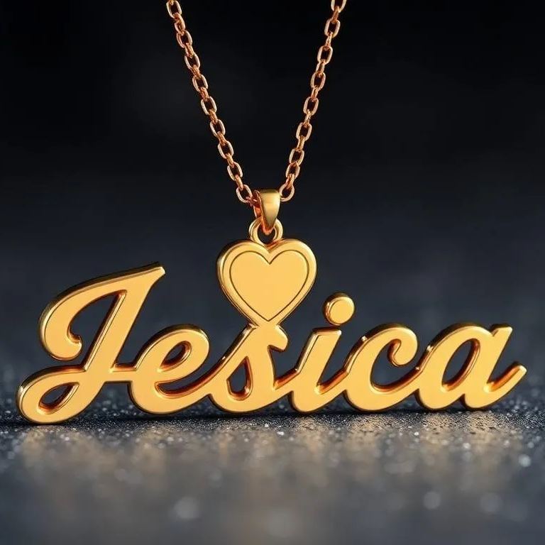 [Copy]14k Gold Plated Heart Name Necklace