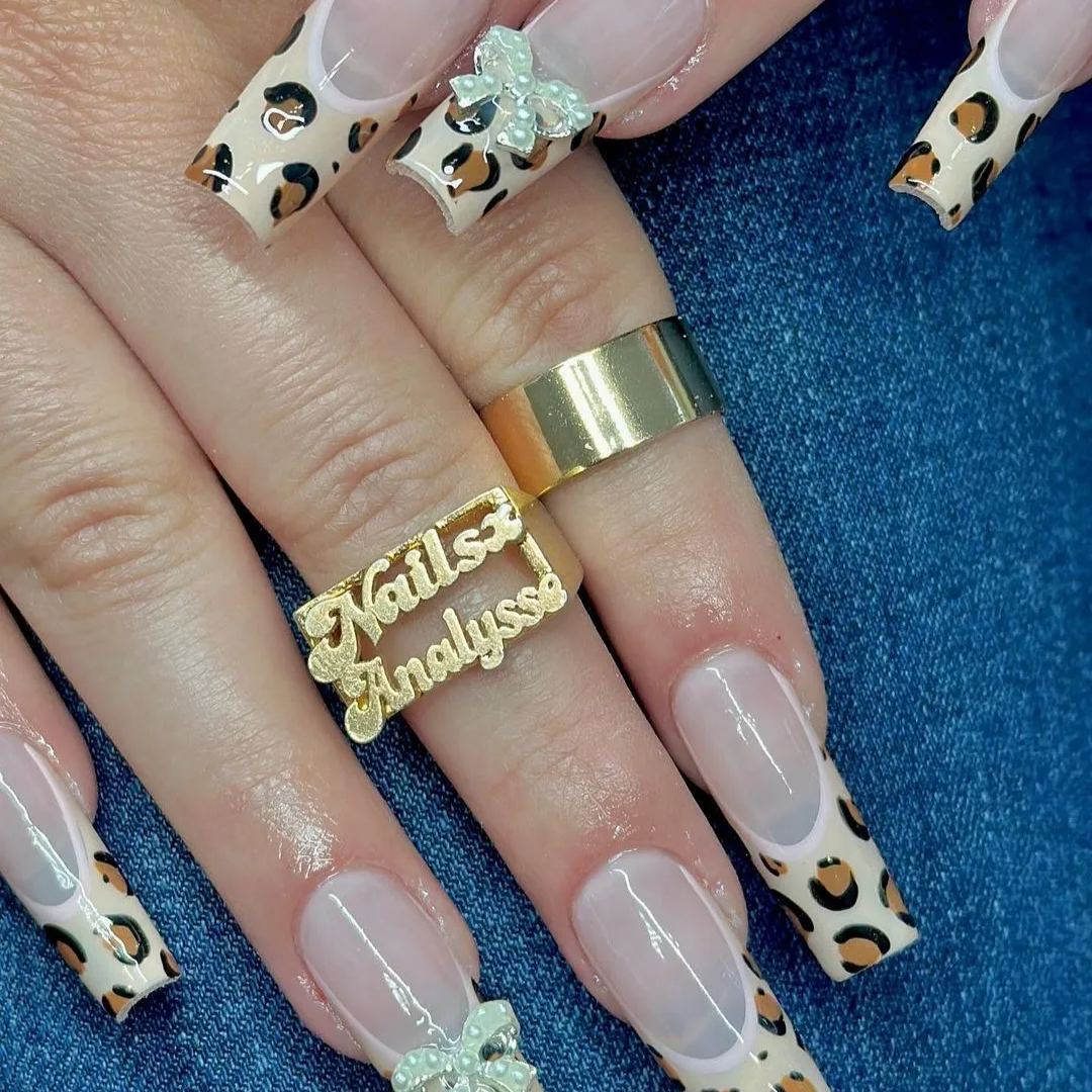 Two Name Personalized Custom Gold Plated Nameplate Couple Ring Gifts For Her