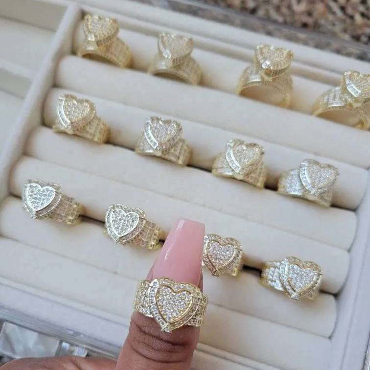 Heart Promise Ring Gold Plated Personalized Engraved Ring Love Ring