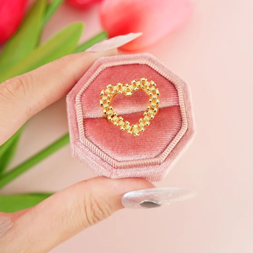 Diamond Cut RX Style Heart Frame Personalized Custom Engraved Ring