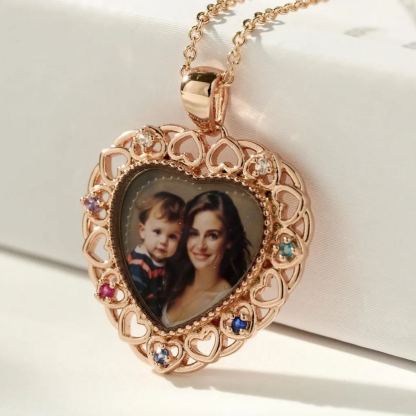 [Copy]Gold Plated Antique Locket Necklace with Photos Inside