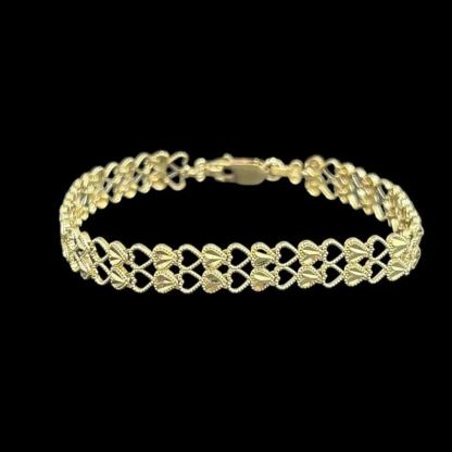 [Copy]Nugget Cut Gold Plated Ladies Bracelet
