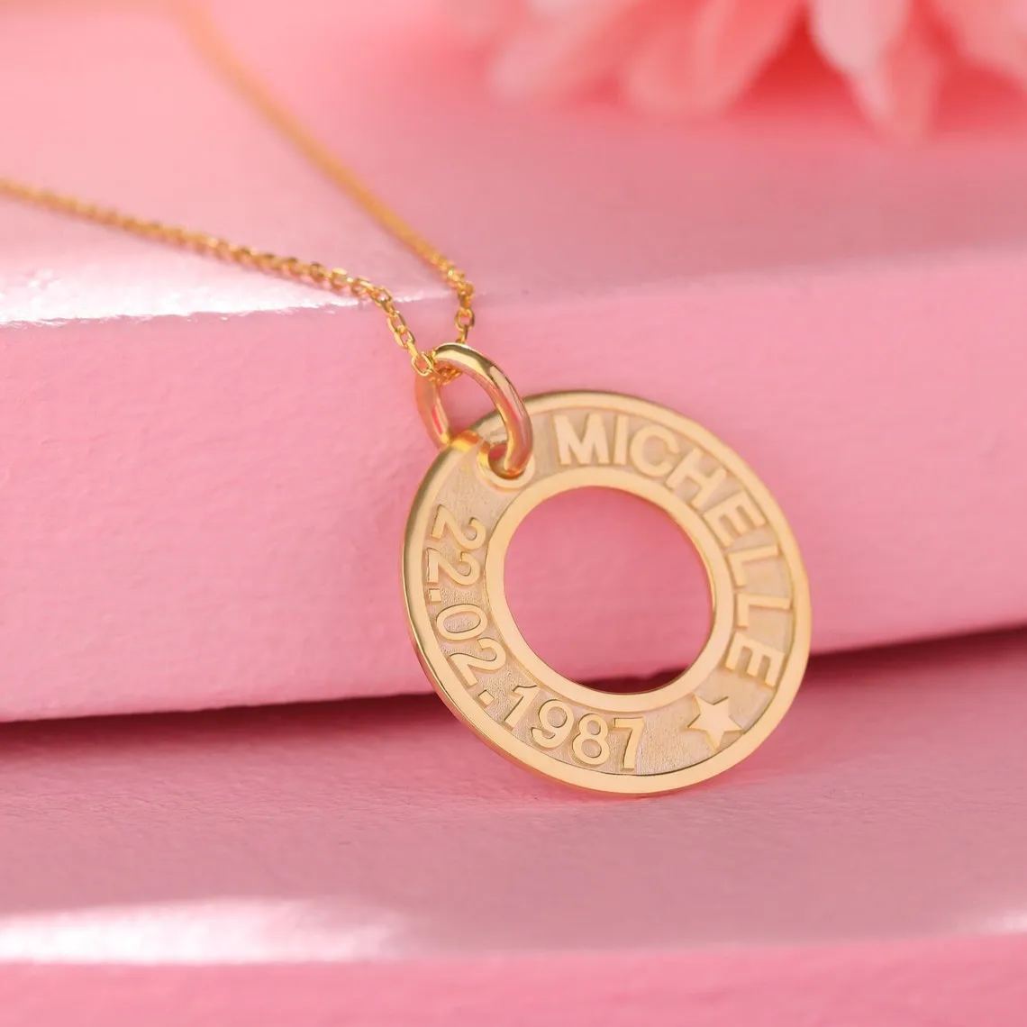 [Copy]Diamond Heart with Dagger Pendant Name Necklace