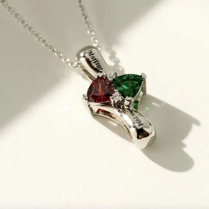[Copy]Personalized Nameplate Necklace with Birthstone