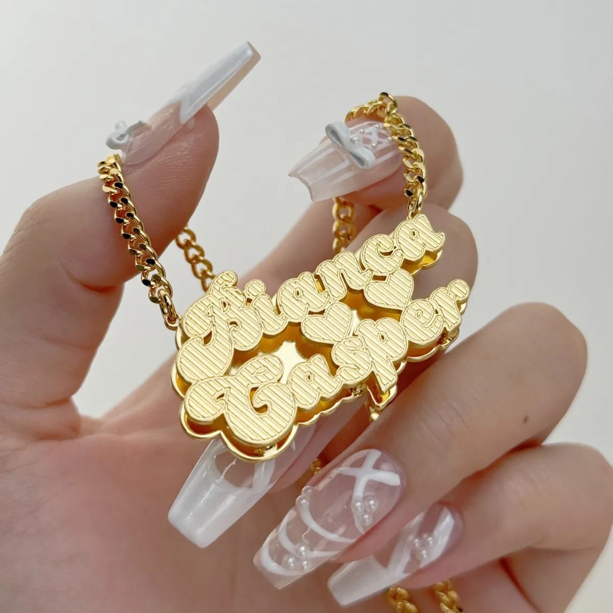 Personalized Double Name Necklace Couple Gifts