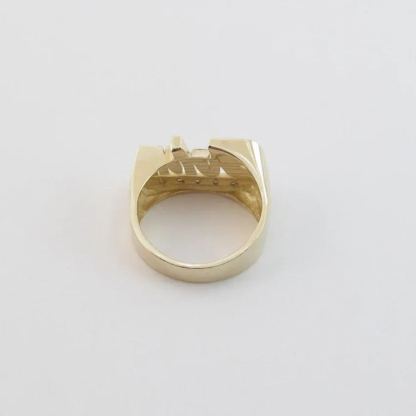 Gold plated Diamond Cut Name Ring
