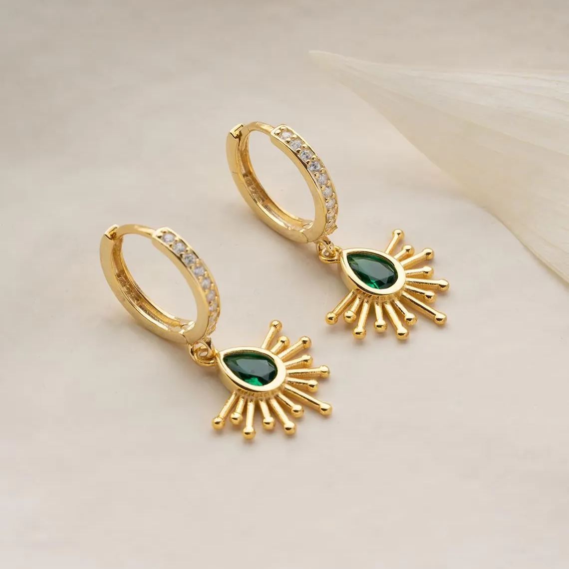 [Copy]Bling Personalized Bamboo Earrings Gold Plated Hoop Name Earrings