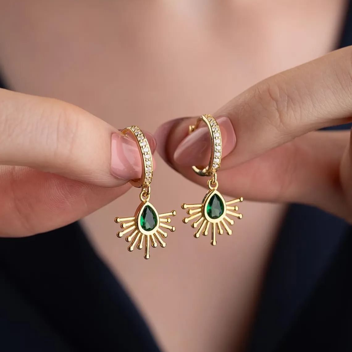 [Copy]Bling Personalized Bamboo Earrings Gold Plated Hoop Name Earrings