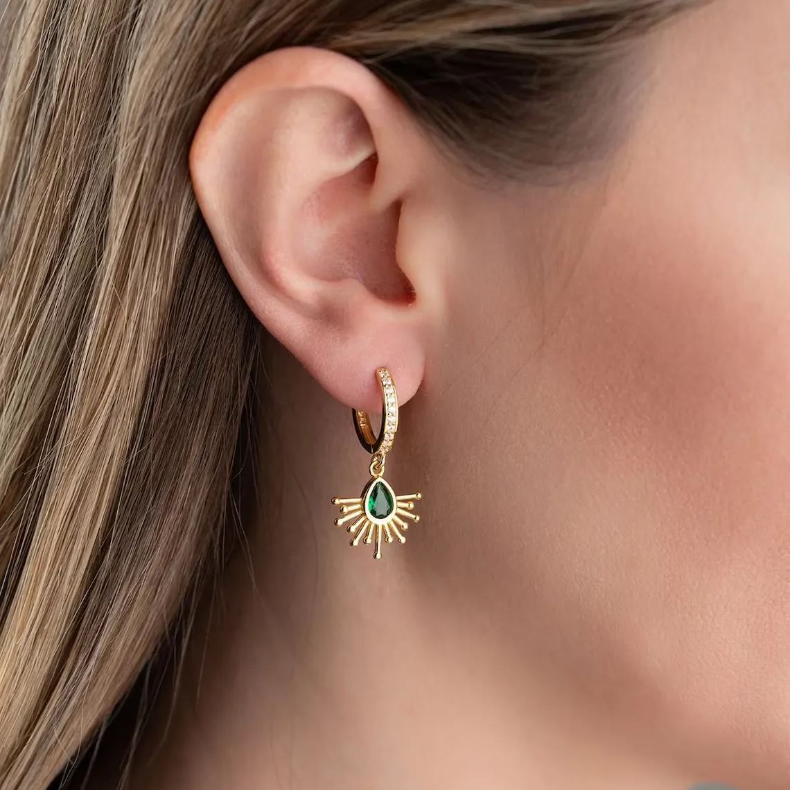 [Copy]Bling Personalized Bamboo Earrings Gold Plated Hoop Name Earrings