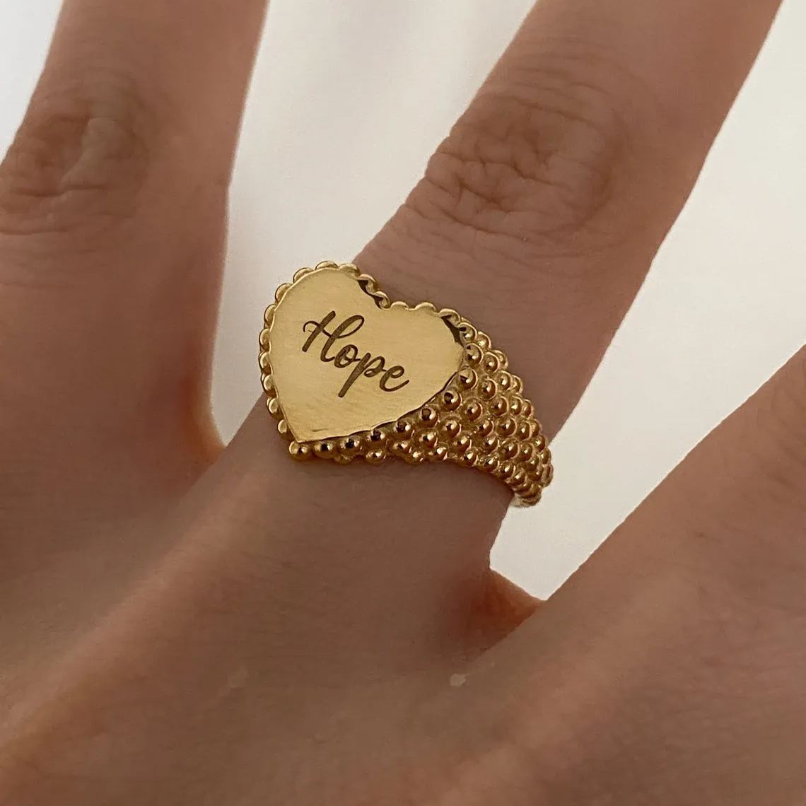 [Copy]Personalized Heat Initial Ring Custom Zircon Cursive Initial Letter Ring