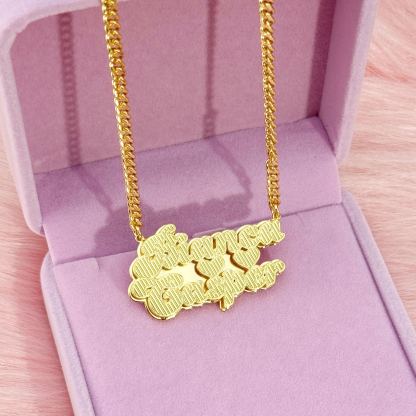 Personalized Double Name Necklace Couple Gifts