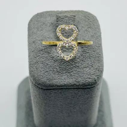 Eternal Heart Gold Zircon Ring