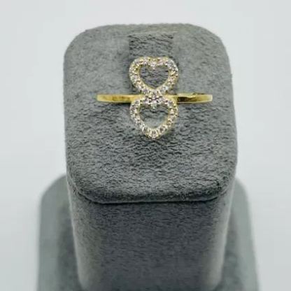 Eternal Heart Gold Zircon Ring