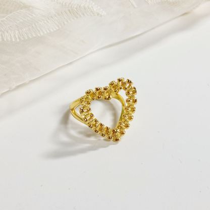 Diamond Cut RX Style Heart Frame Personalized Custom Engraved Ring