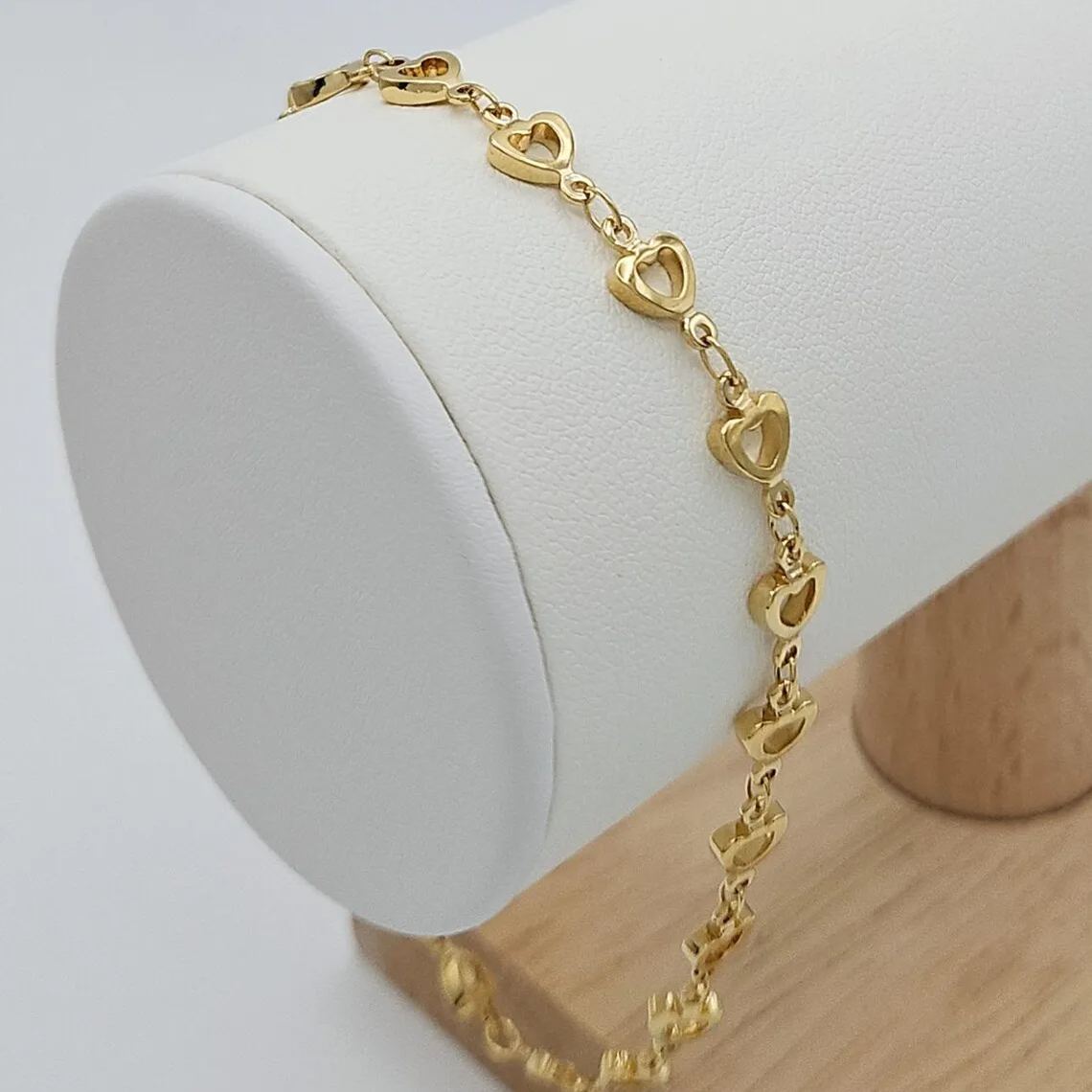 Minimalst Gold Plated Heart Anklet