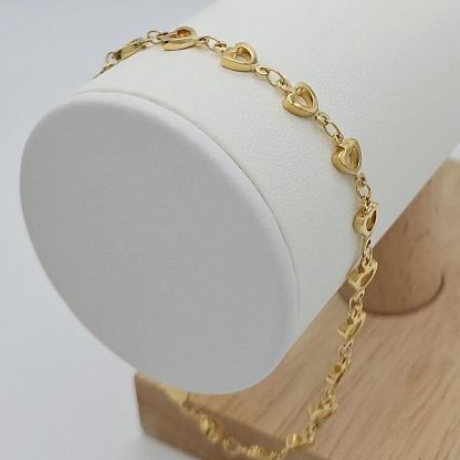 Minimalst Gold Plated Heart Anklet