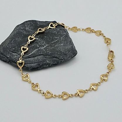 Minimalst Gold Plated Heart Anklet