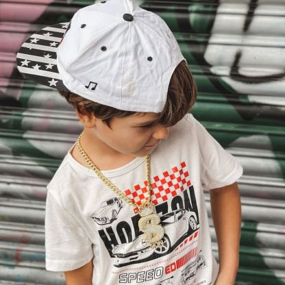 Custom Crown Big Initials Mini Name Pendants Necklace