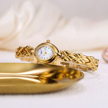 Vintage Style Gold Plated Luxury Ladies Quartz Watch Bracelet Watch
