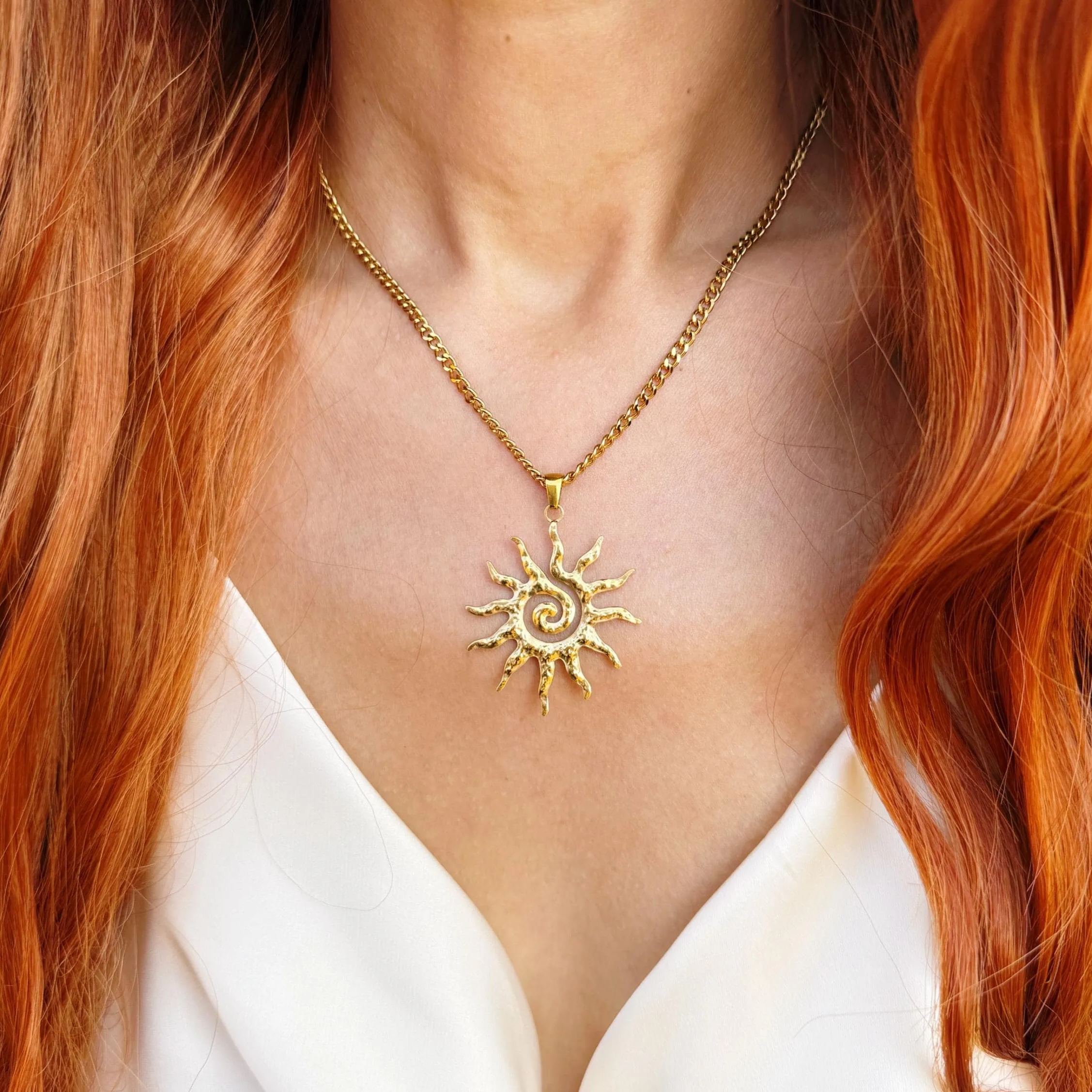 Gold Plated Sun Necklace