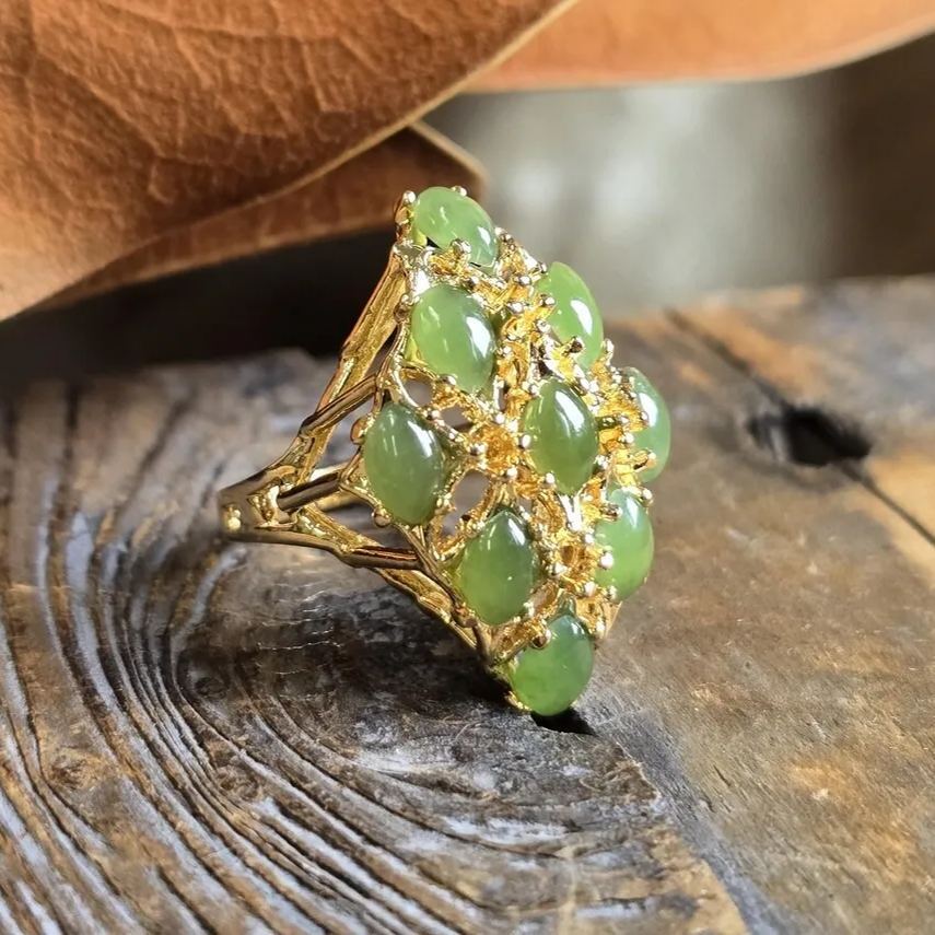 Vintage Canadian Nephrite Jade Ring