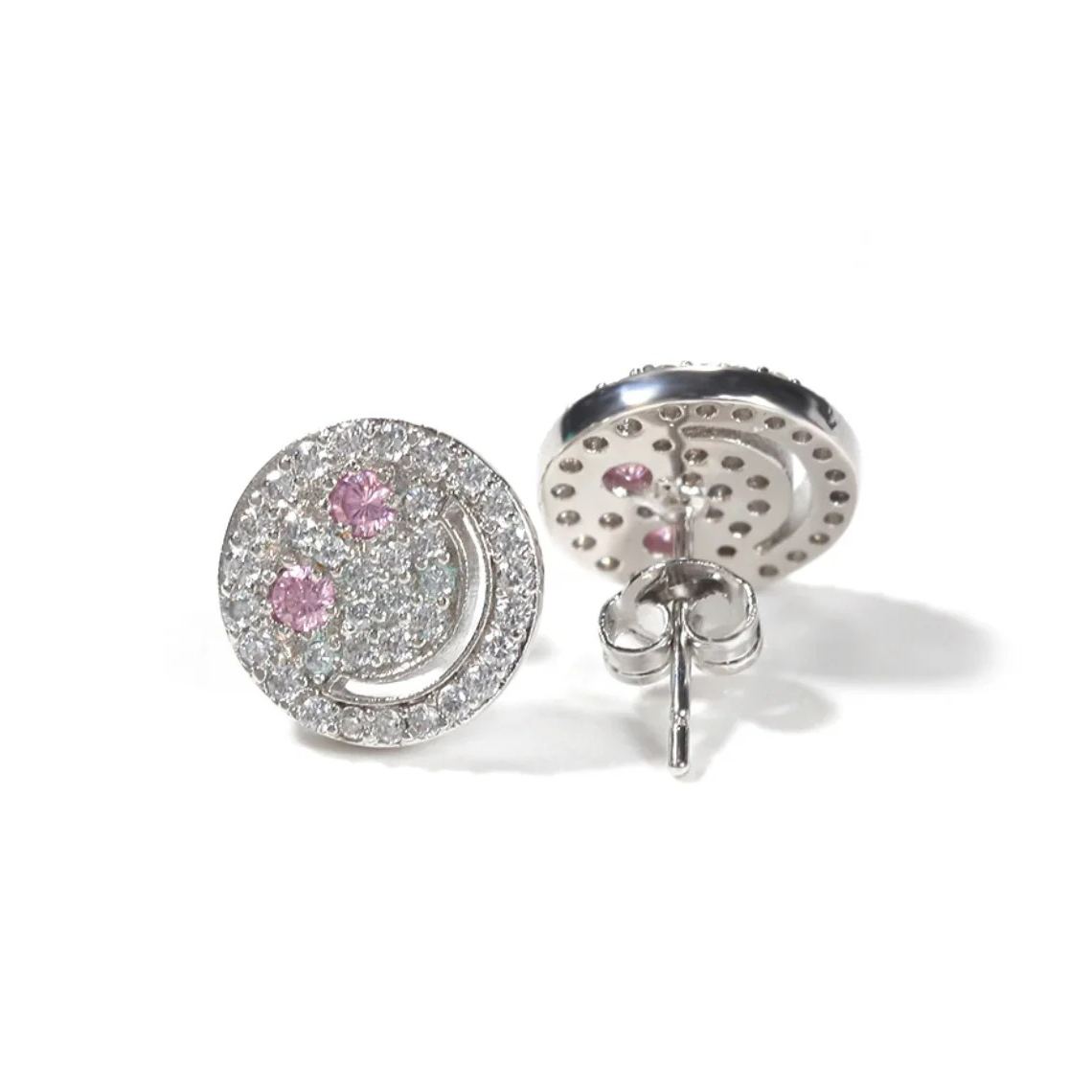 Gold Plated Smiley Stud Earrings