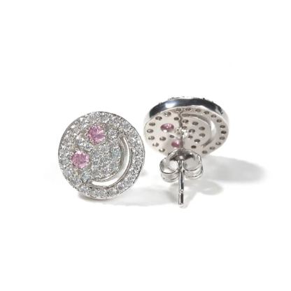 Gold Plated Smiley Stud Earrings