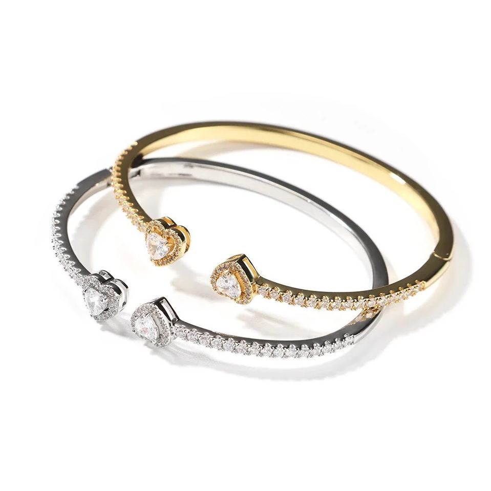 Gold Plated Double Heart Bracelet