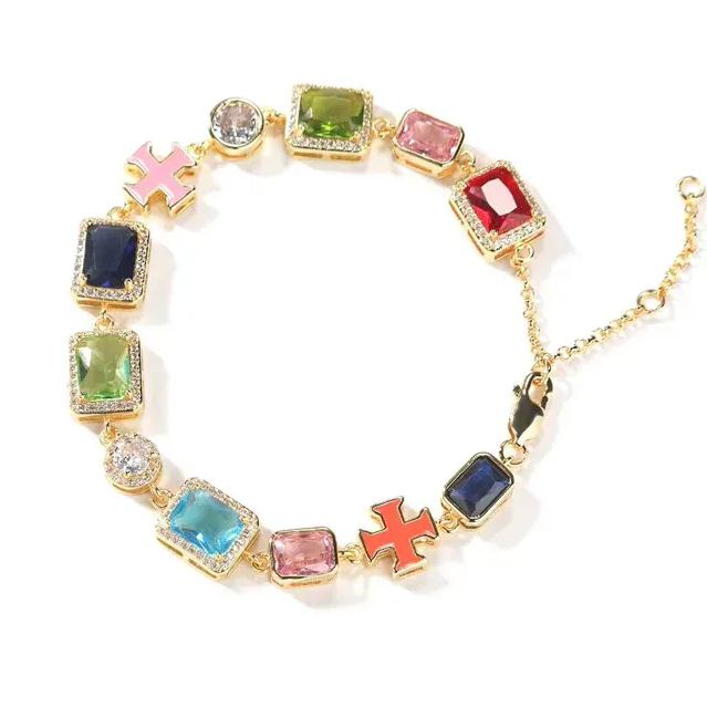 Gold Plated Colorful Bracelet
