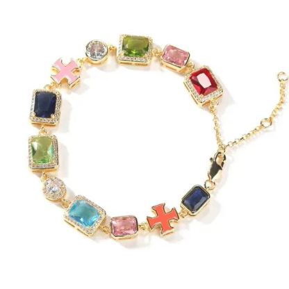 Gold Plated Colorful Bracelet