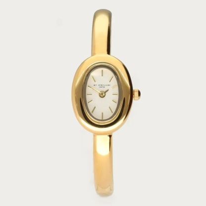Gold Plated Bangle horloge