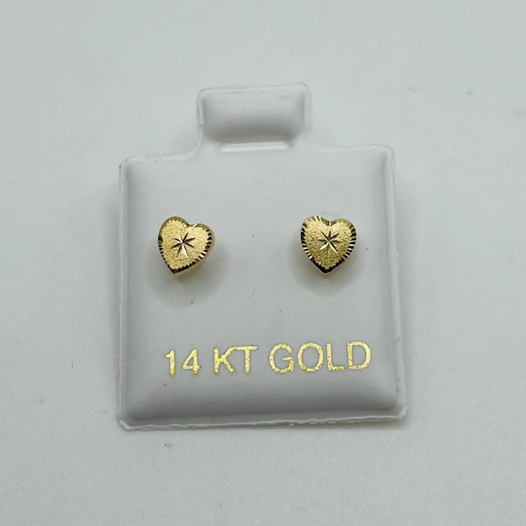 Gold Plated StarLight Matte Baby Heart Earrings