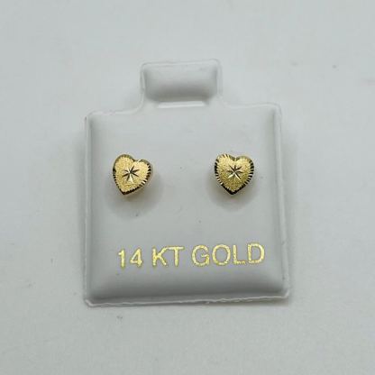 Gold Plated StarLight Matte Baby Heart Earrings