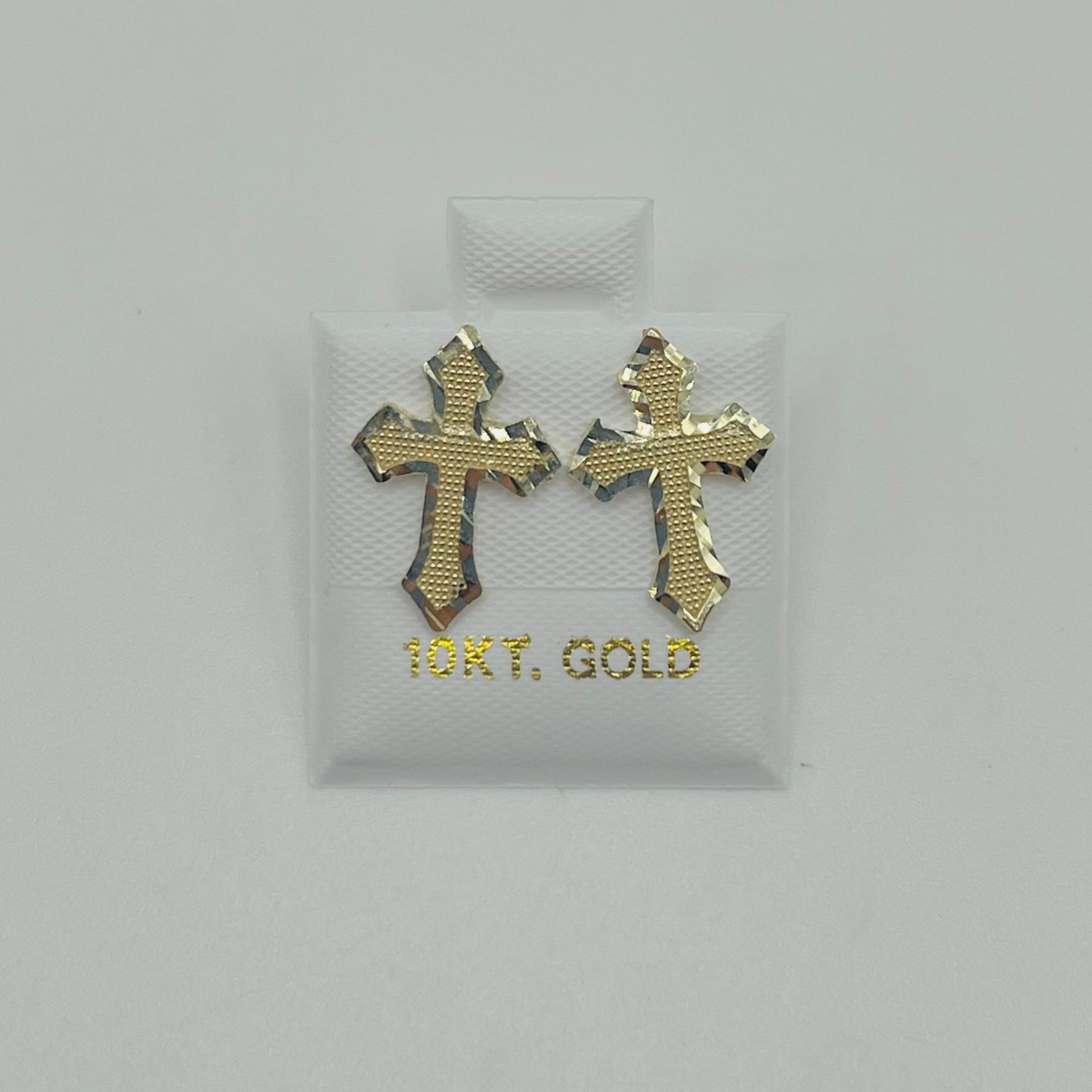 Gold Plated Royal Cross Earrings