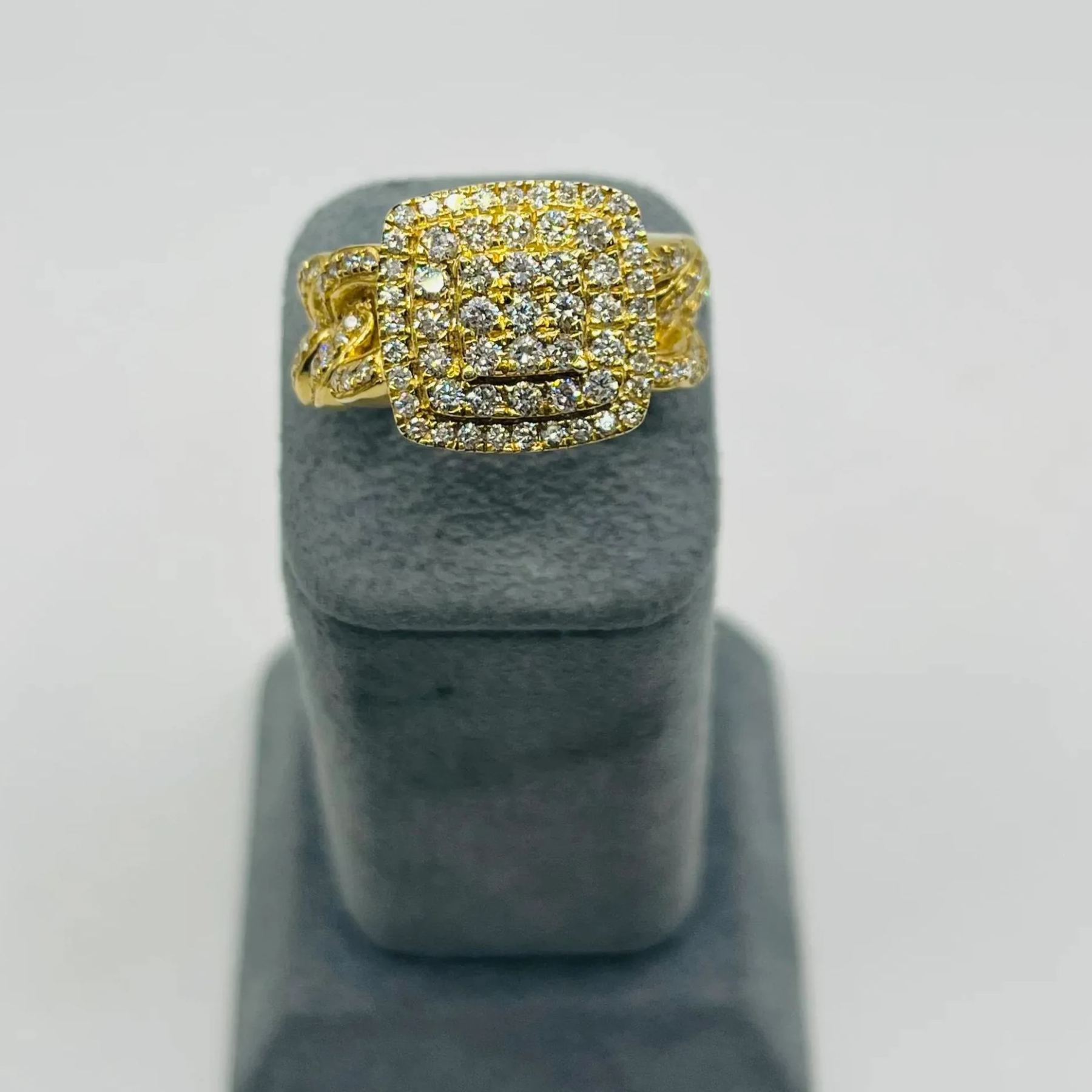 Gold Plated Natural Diamond Gravitas Ring