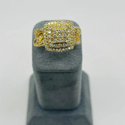 Gold Plated Natural Diamond Gravitas Ring