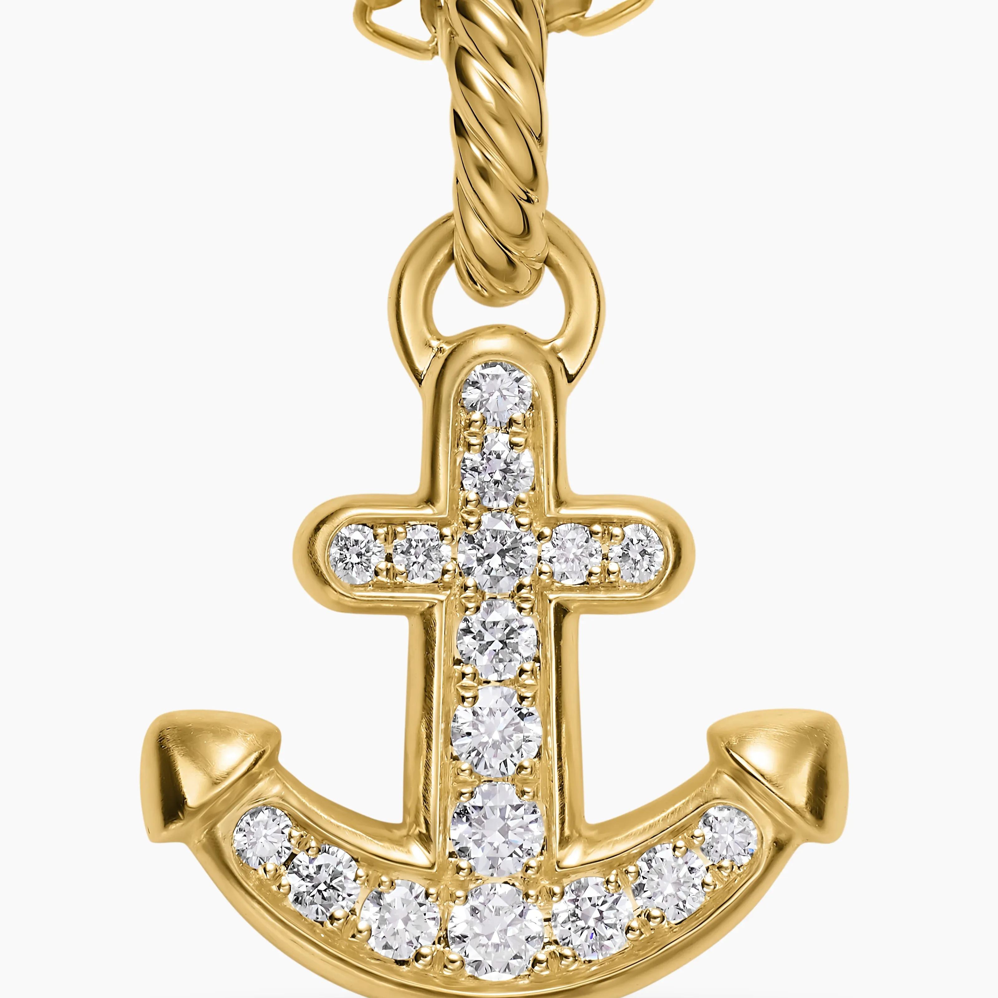 Gold Plated Anchor Amulet Necklace