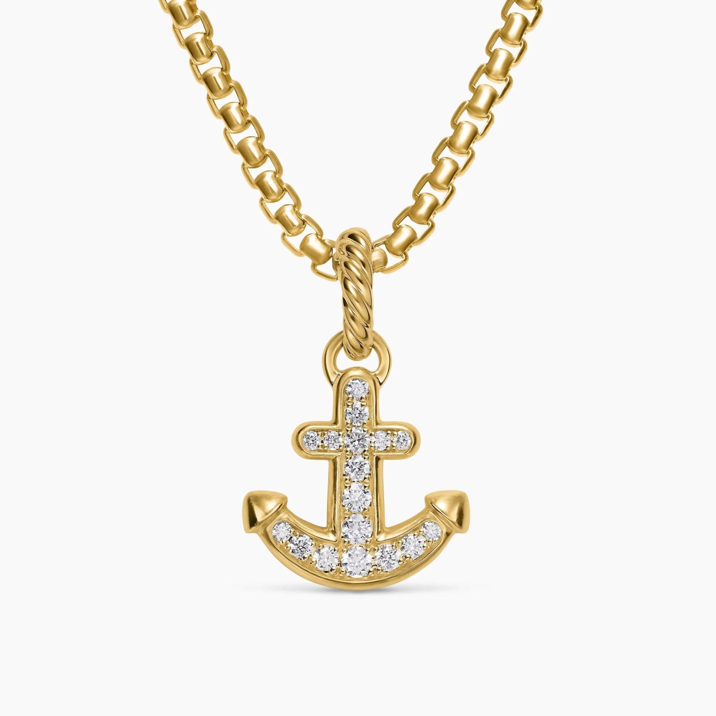 Gold Plated Anchor Amulet Necklace