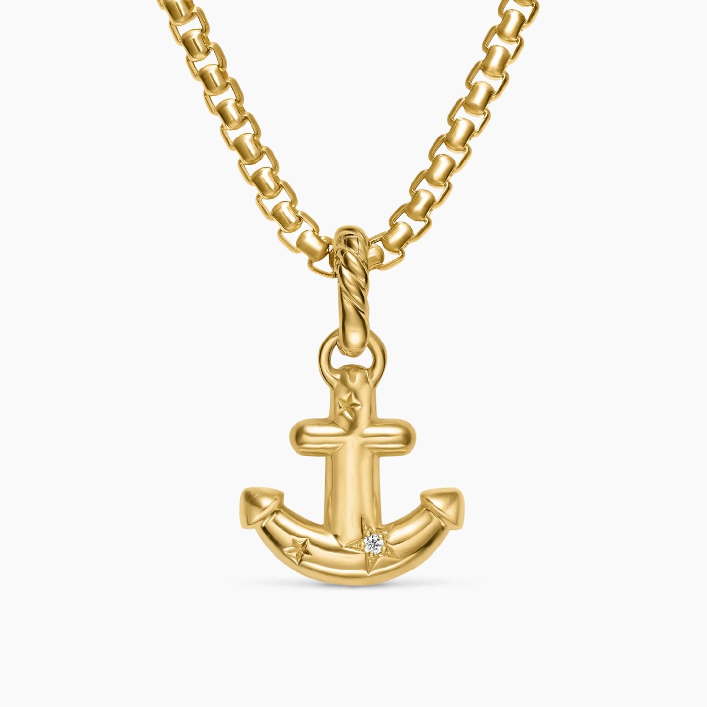 Gold Plated Anchor Amulet Necklace